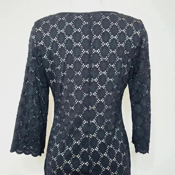 Ronni Nicole Black Lace Overlay Dress Size 10 - Picture 3 of 7